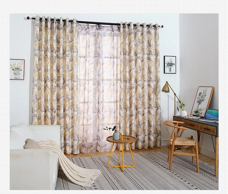 Затемненные шторы для спальни, занавески с цветами, занавески, прозрачная вуаль, тюль, занавески, ткань