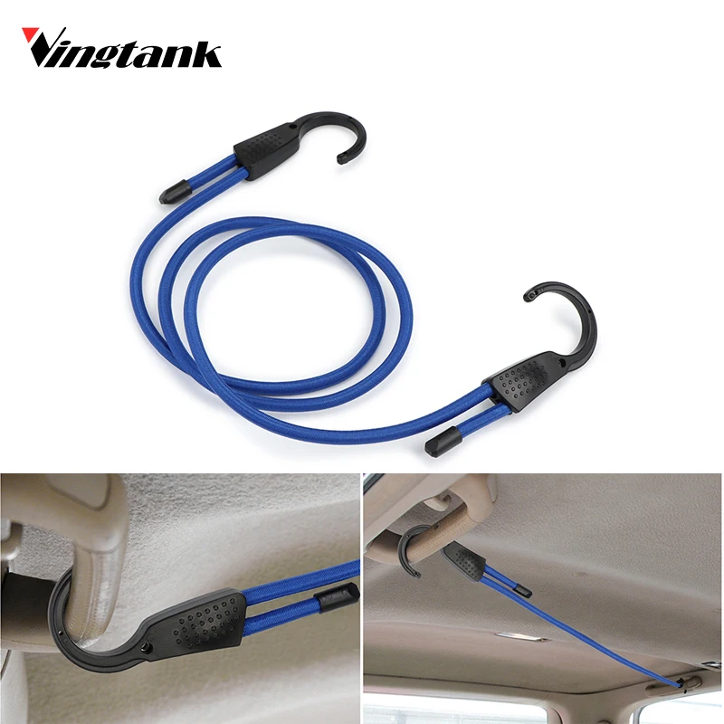10 120CM Adjustable Stretch Elastic Bungee Cords Hooks Bikes Rope Tie