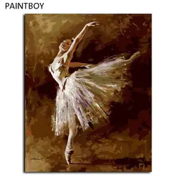 PAINTBOY фотография DIY картина маслом по номерам балетки Girl DIY цифровой холст масло домашнего декора для Гостиная G408