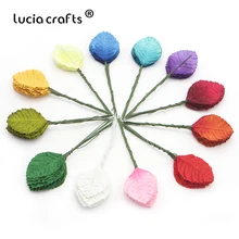 Lucia crafts 50 шт/100 шт искусственные листья флорист Сделай Сам домашний венок для вечеринок Свадебный декор Скрапбукинг Ремесло поддельные цветы A0703