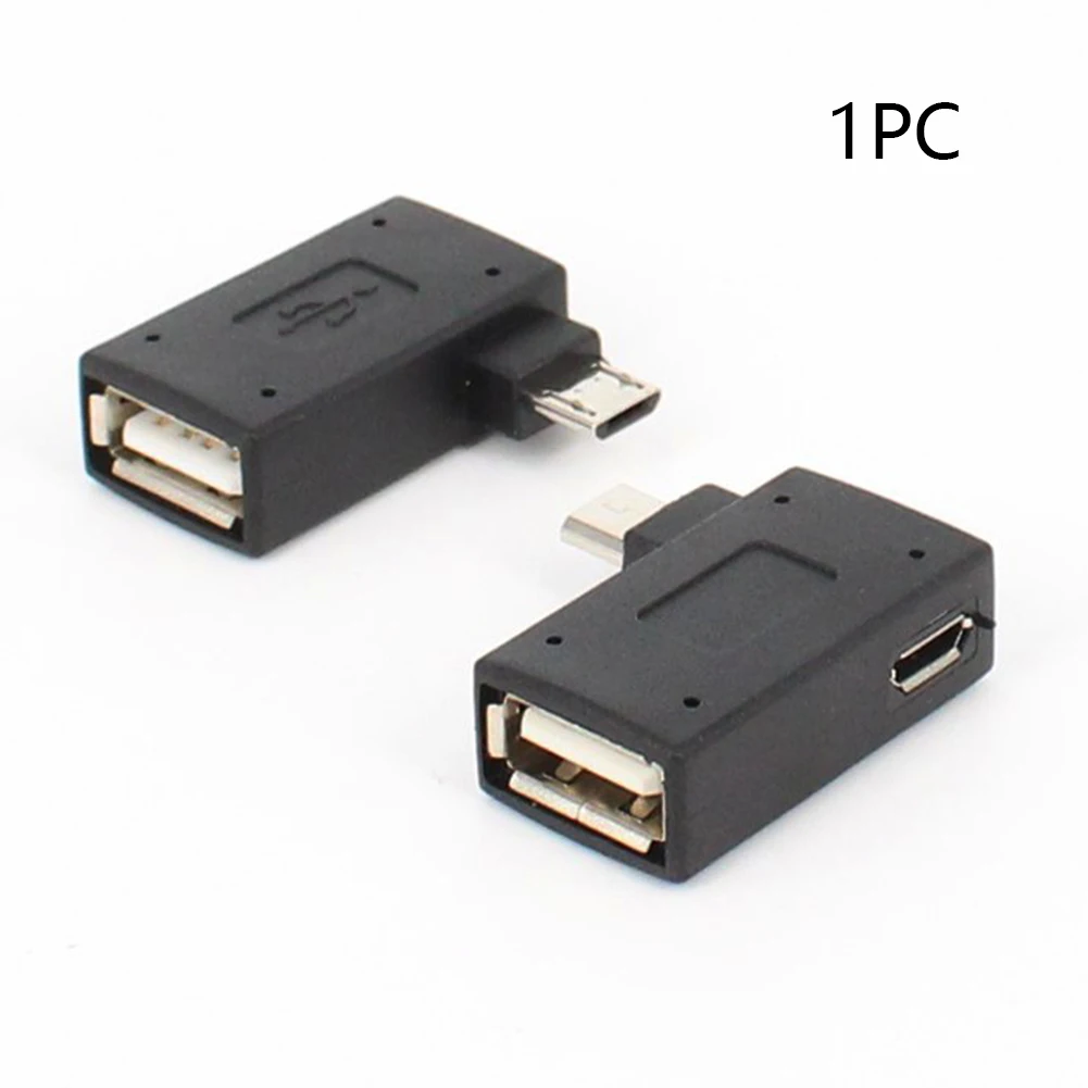 USB 2,0 90 градусов левый/правый угол конвертер OTG адаптер хост микро для телефона/планшета