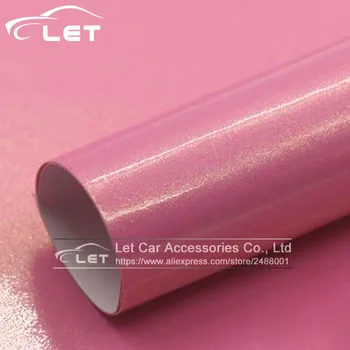 

152cm x 30cm car styling pink golden sand pearl car wrap vinyl film car wrap sheet roll car sticker decal auto decoration