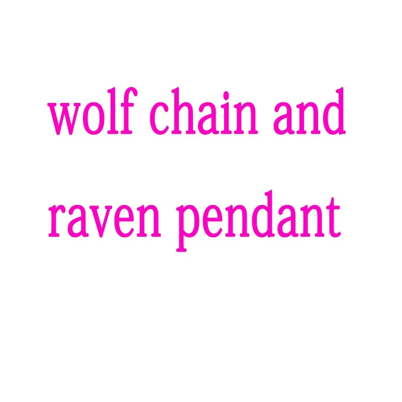 

lanseis 1pcs wolf chain and raven pendant