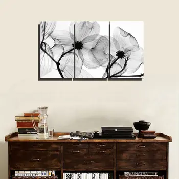 

Black And White Lotus Wall Art Flowers Home Decoration Flowers Lotus Canvas Wall Art Decor Floral Painting Prints Vintage Poster