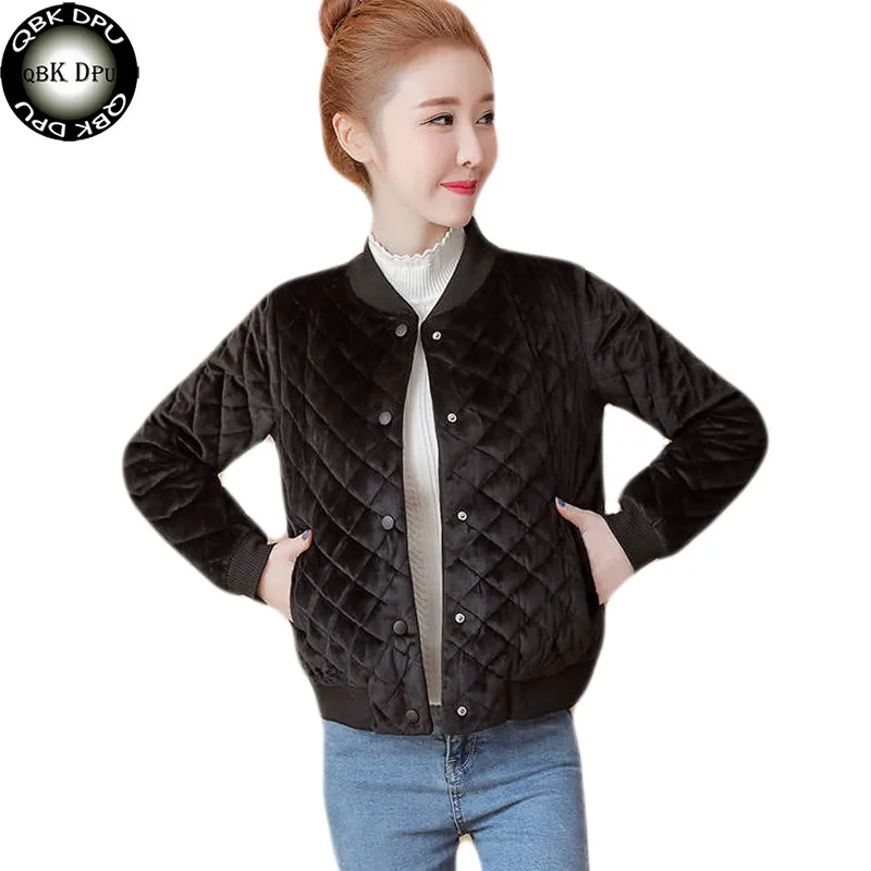 

Mom's velvet Plaid basic jackets Cotton Winter Short Coats Slim Parkas 2019 New Womens plus size Outwear Female Warm Coats