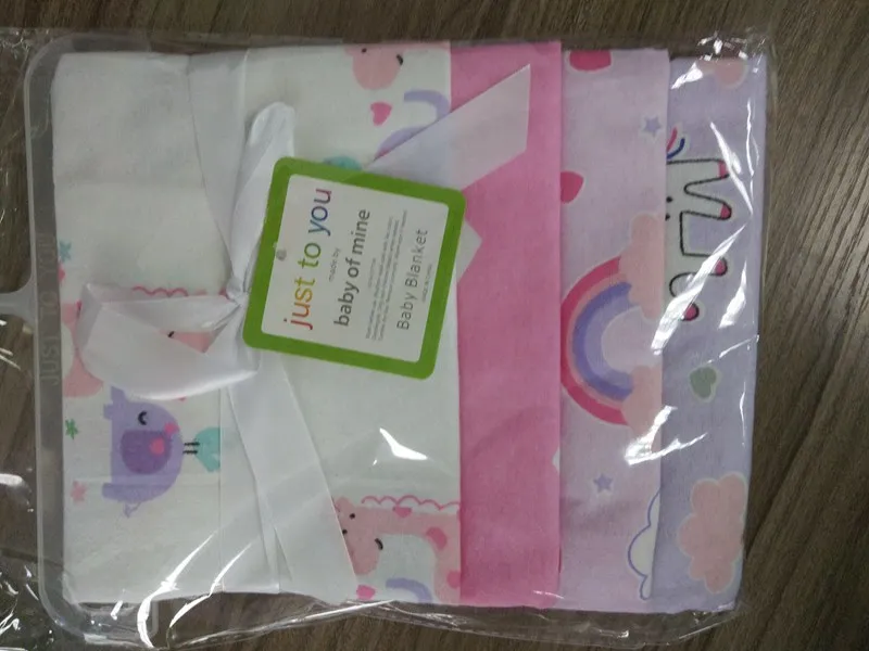 4 шт./лот, хлопковые фланелевые одеяла для новорожденных, Хлопковое одеяло, детское одеяло, карп 76x76 см - Цвет: BS4002-20