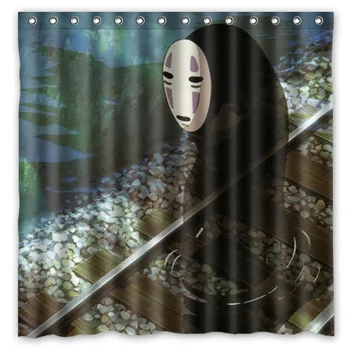 

180x180cm Spirited Away Bathroom Waterproof Polyester Shower Curtain Mouldproof Fabric Bath Curtain Bathroom Accessory