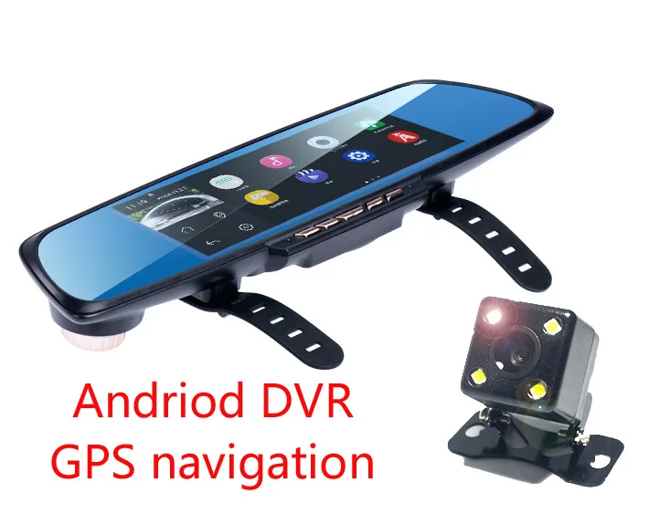 

New 6.86" Car DVR camera radar detector Android GPS Navigation auto G-Sensor rear view camera Dual lens truck gps Car dvrs