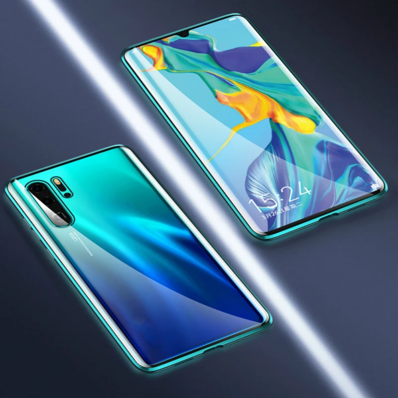 Mzxtby Магнитная Адсорбция металлический стеклянный чехол для Xiaomi mi 9 Se красный mi Note 7 Pro прозрачное стекло передняя+ задняя Двусторонняя крышка чехол