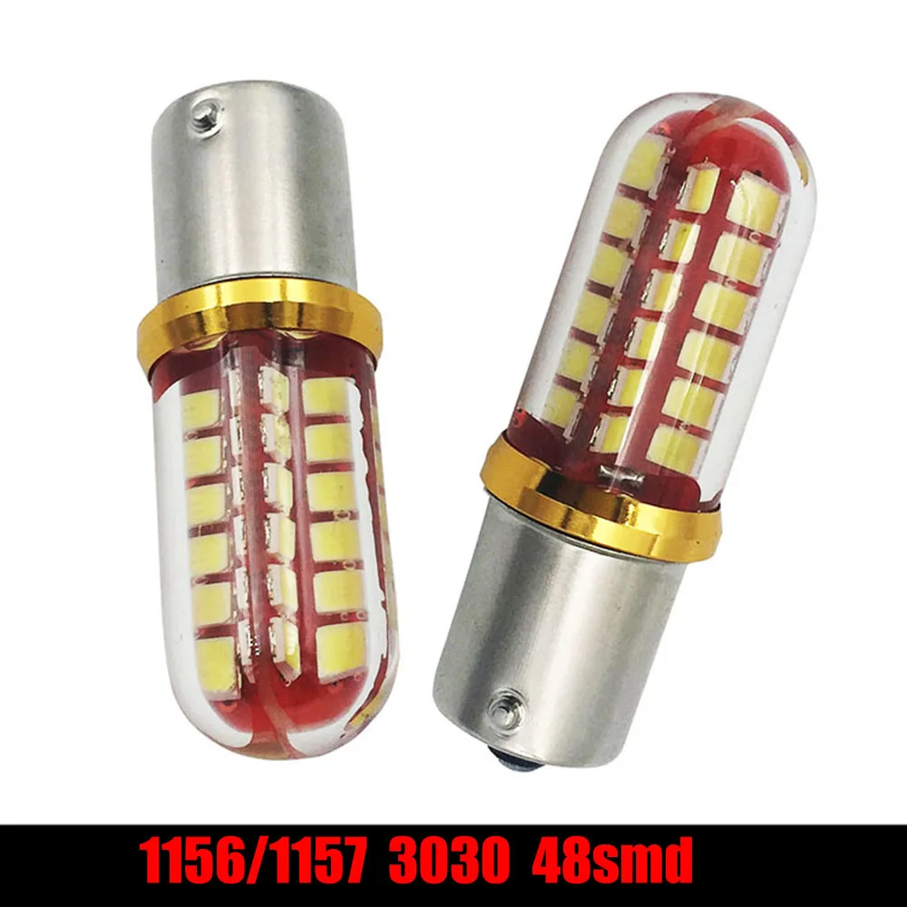 

YSY Car Tail Light BAY15D 1157 1156 BA15S LED Canbus S25 3030 48SMD Auto Brake Reverse Lamp DRL Rear Parking Bulbs 50pcs