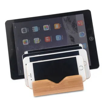 

Newly Desktop Organizer Bamboo Stand Charging Holder for iPhone iPad Tablet PC Mobile Phone VA88