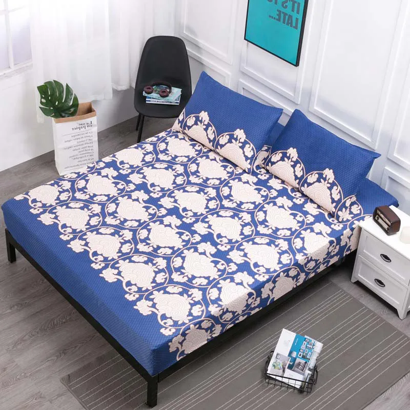  Waterproof Fitted Sheet Four Corners With Elastic Band Comfortable Breathable Mattress Cover For Be
