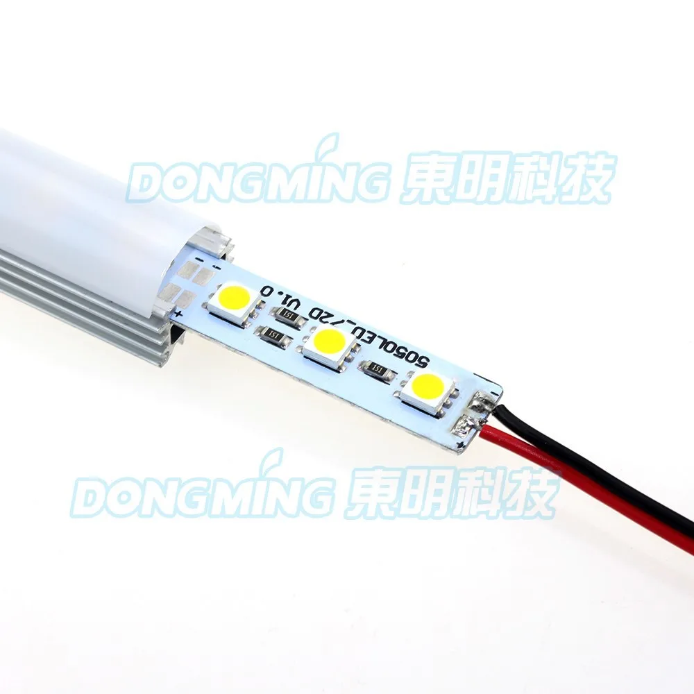 Perfil de Alumínio Conduziu a Luz do Bar 5050 com Láctea 6 Pcs u 50 cm 36 Leds Smd pc Cover 12 v 5a Levou Motorista 6 Pares Conector dc 3 High Quality led neon flexible light