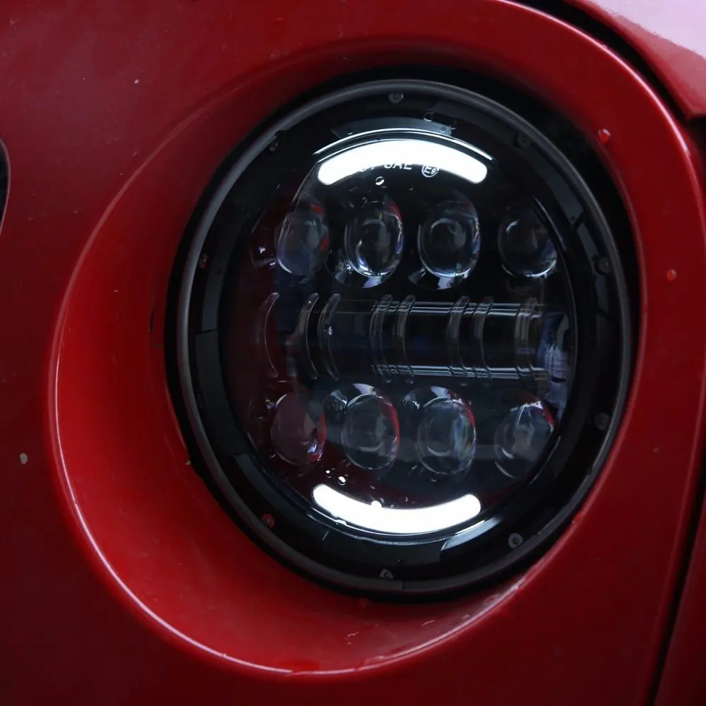 2 шт. 7 дюймов круглые Halo светодиодные фары для Jeep Wrangler Unlimited JK " DRL угол глаза светодиодный проектор налобный фонарь