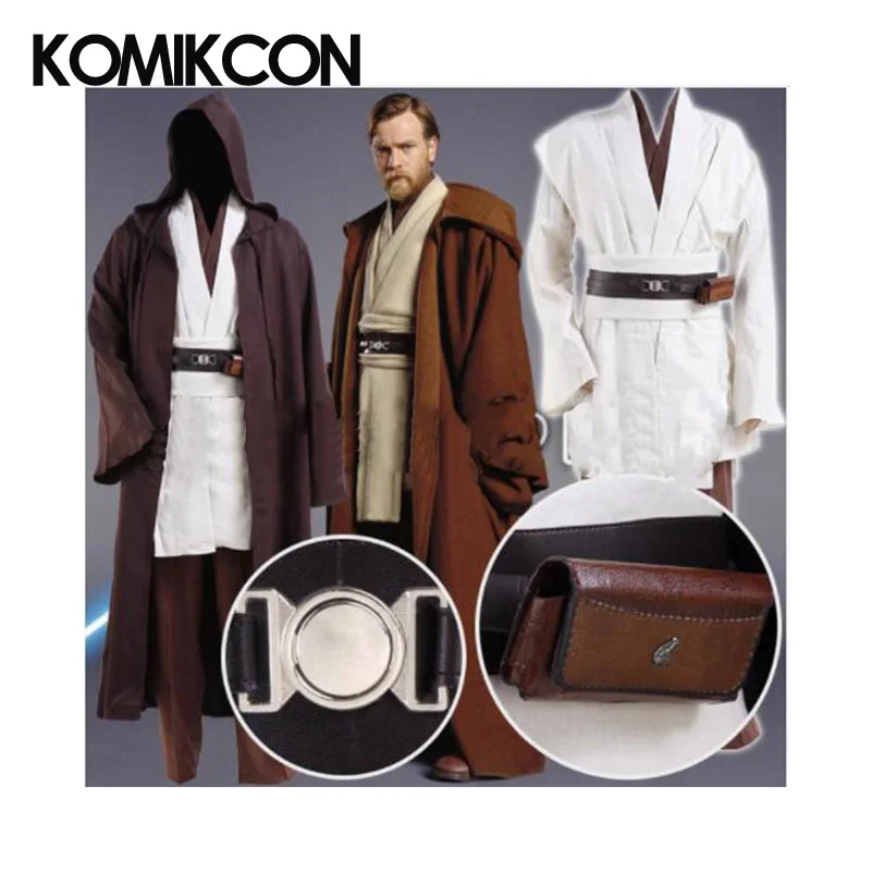 Star Wars Robe Obi Wan Kenobi Jedi Cosplay Costume Original Robes Tunic Halloween Cloak Uniform Full Set Star Wars Robe Obi Wan Kenobi Jedi Cosplay Costume Original Robes Tunic Halloween Cloak Uniform Full Set