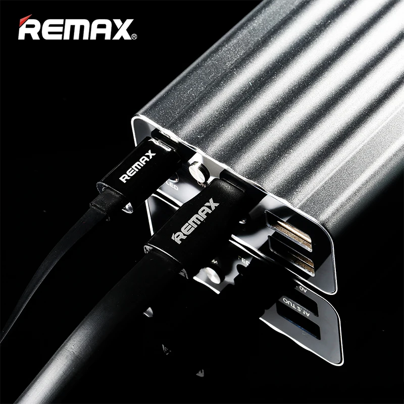 Remax 20000 мАч двойной USB повербанк с светодиодный Quick Charge внешний аккумулятор портативное зарядное устройство для Xiaomi планшетов телефонов