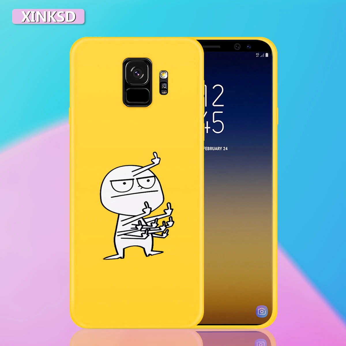 Милый Забавный Мягкий ТПУ силиконовый чехол для телефона Samsung Galaxy S9 plus Note 9 A6 2018