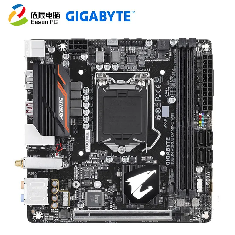 GIGABYTE GA-B360N AORUS игровая WIFI настольная материнская плата LGA1151 i3 i5 i7 DDR4 32G M.2 Mini-ITX |