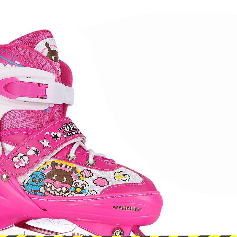 9 في 1 مجموعة لطيف مضمنة الأطفال الاطفال الجليد أحذية التزلج على الجليد الركبة حامي خوذة والعتاد قابل للتعديل قابل للغسل فلاش عجلة Patins مراهق