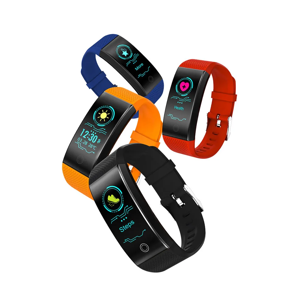 Умный браслет для мужчин монитор сердечного ритма жизни водонепроницаемый цветной экран фитнес-трекер Bluetooth 4,0 спортивный фитнес-браслет# SYS