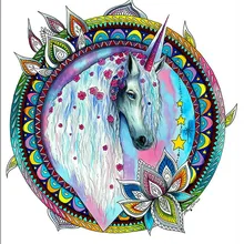5d на заказ Алмазная картина eigen foto Единорог Мандала от Пикси холодного Иисуса Павлин художественная вышивка бисером kerstkaarten рождественские открытки