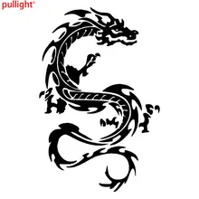 Autocollants en vinyle pour voiture classique Dragon chinois, 16.3x25CM, Animal chanceux