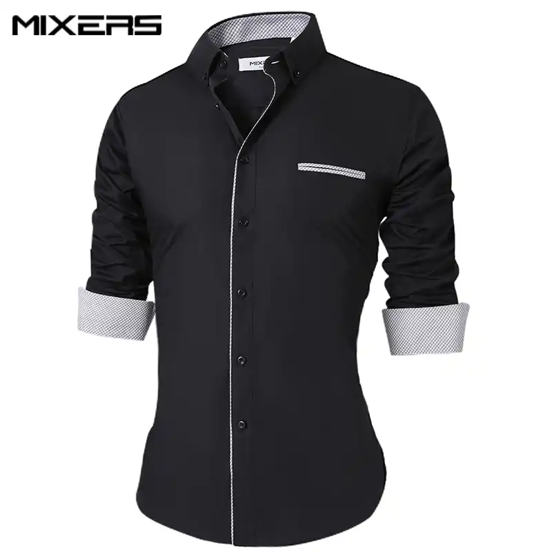 camisas de hombre manga larga 2018