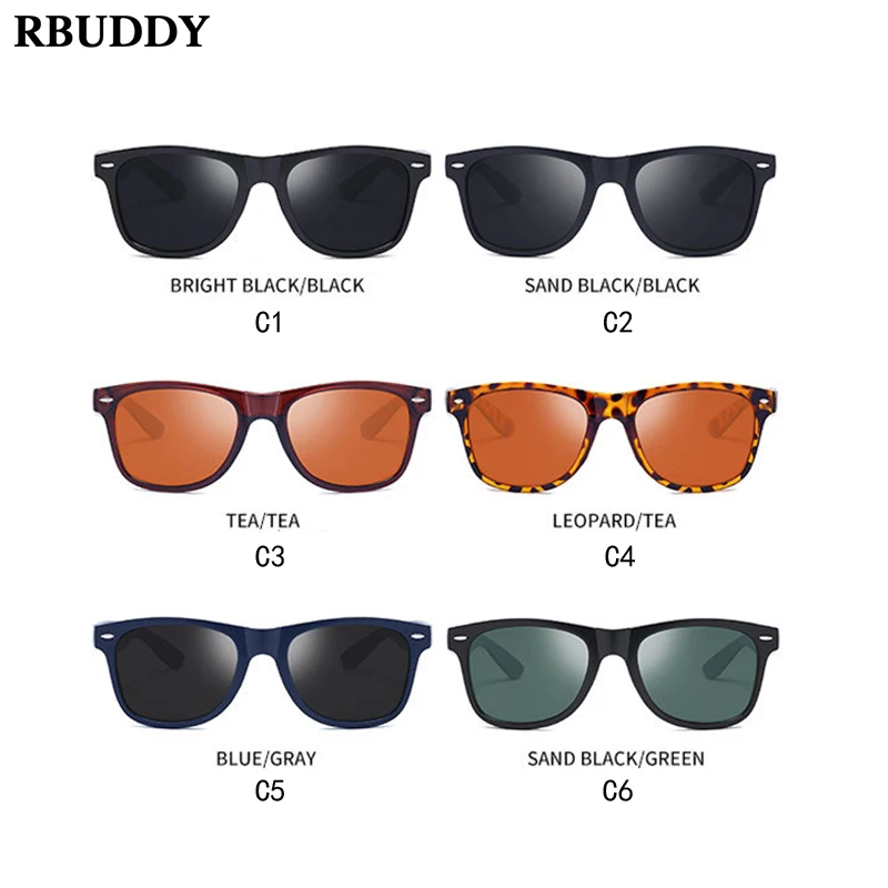 RBUDDY 2019 квадратные солнцезащитные очки мужские поляризованные фирменный дизайн