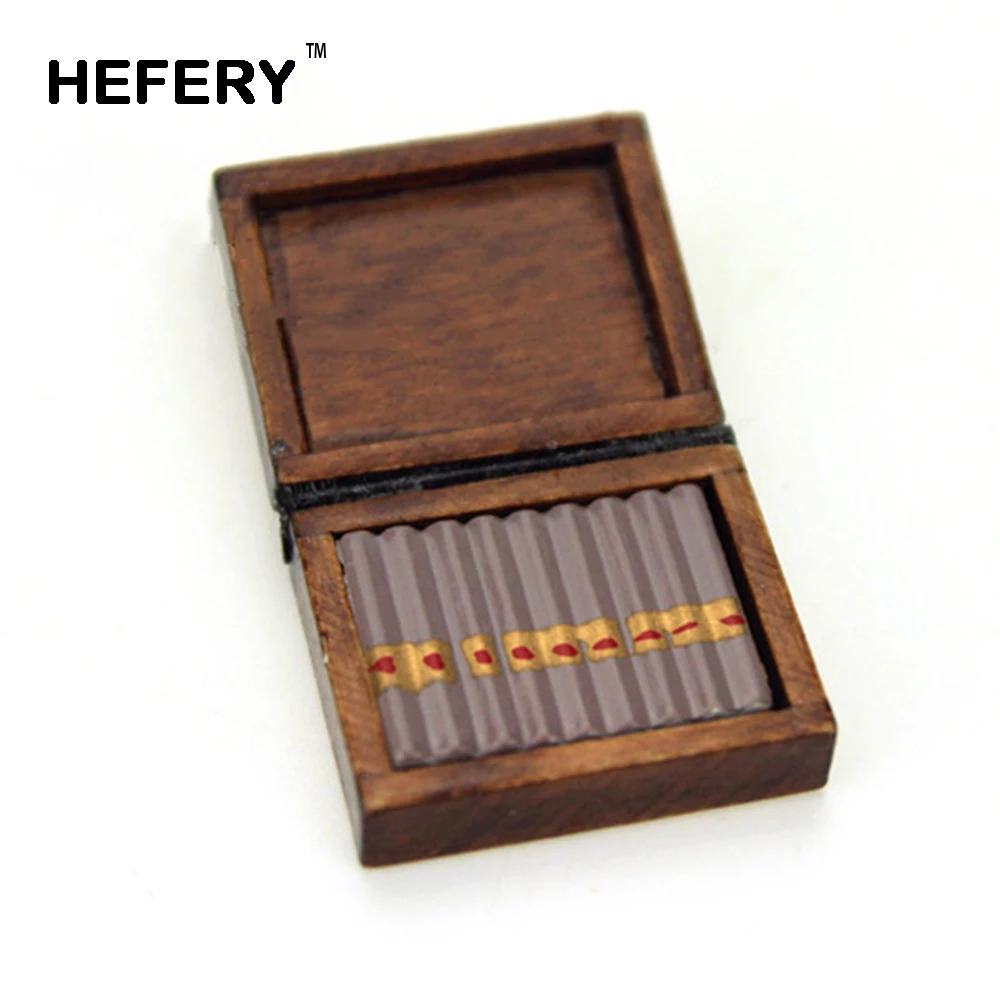 1/12 Dollhouse Miniature Accessories Mini Wooden Cigar Case Simulation Box Model Toys for Doll House Decoration