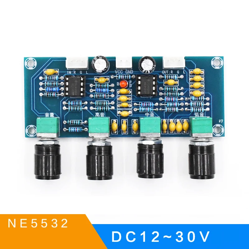 Lusya NE5532 усилитель тон доска независимая громкость каналов бас Регулируемый усилитель DC 12-24 В для усилителя T0567