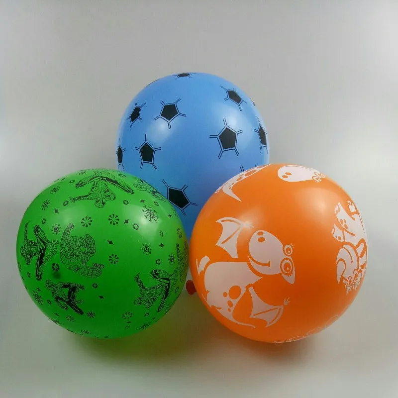 

Dinosaur balloon 50pcs/lot12inch thick latex print spiderman ballons baby shower decorations boy baloons birthday party supplies
