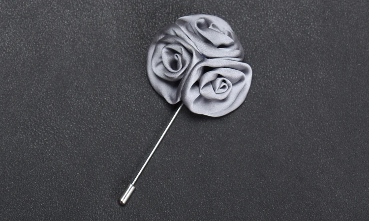 Портной Смит Броши в форме цветка розы ручной работы ткань нагрудные булавки медь длинные иглы булавки модный костюм аксессуар булавка для мужчин