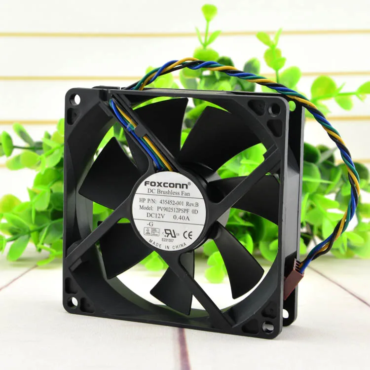

Free Shipping For FORCECON PV902512PSPF 0G DC 12V 0.40A 4-wire 4-pin connector 90mm 90x90x25mm Server Square cooling fan