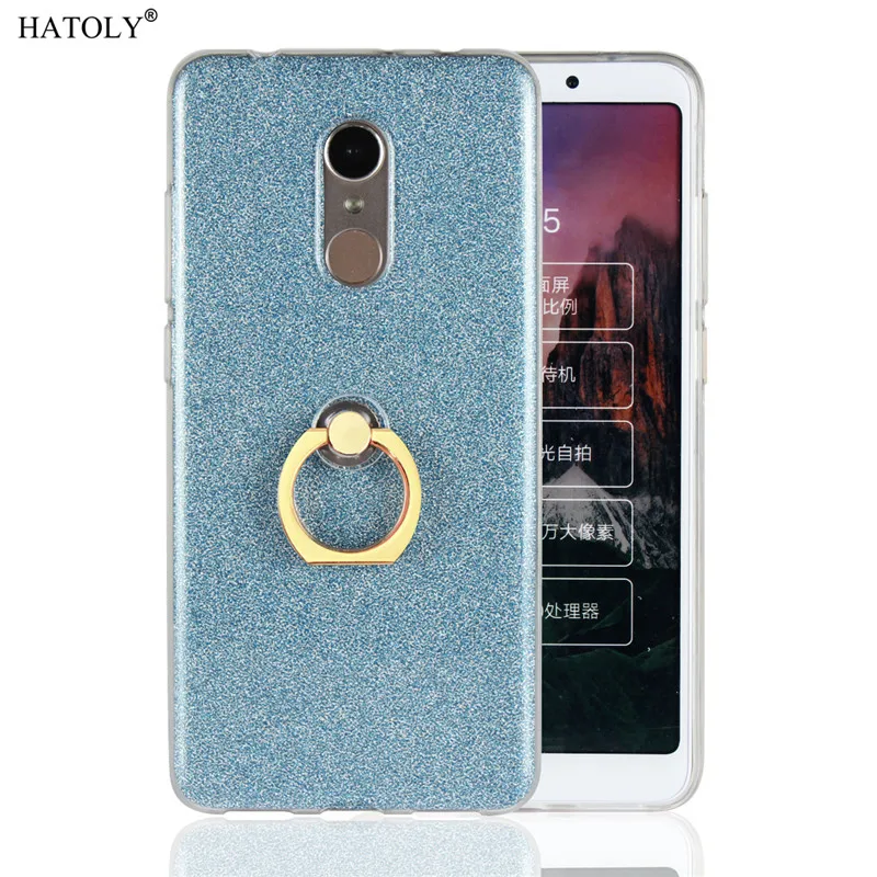 

Xiaomi Redmi 5 Case Shiny Glitter Bling Silicon Phone Case Cover For Xiaomi Redmi 5 Soft TPU Finger Ring Bracket Case Redmi 5