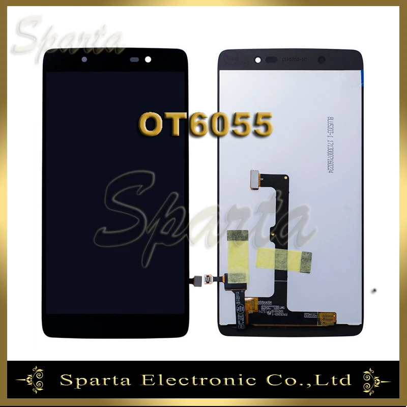 

5pcs/lot Tested LCD Display For Alcatel one Touch Idol 4 6055 OT6055 LCD Display Screen With Touch Screen Complete