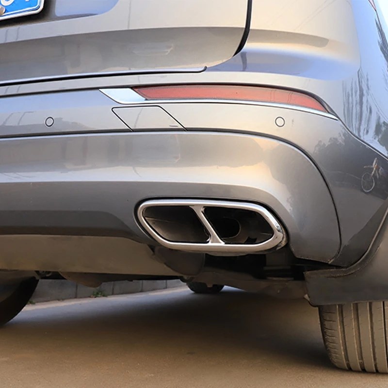 Аксессуары для автомобилей 2 шт. для Volvo XC60- Нержавеющая сталь на входе хвост выхлопная труба глушитель накладка