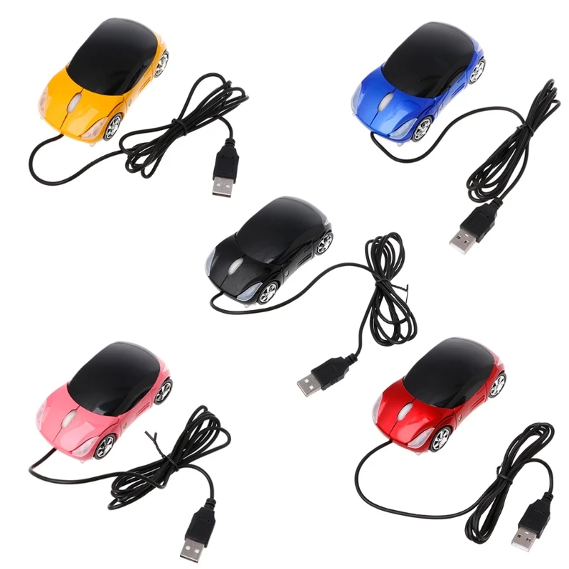 

Mouse pad-wired mouse 1000DPI Mini Car shape USB optical innovative 2 headlights for PC Laptop Computer