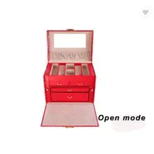 Защелкивающаяся коробка для ювелирных изделий, маленькая зеркальная коробка для ювелирных изделий, розовая картонная коробка для ювелирных изделий