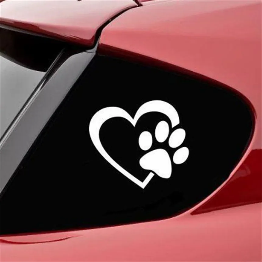 

Vehicle HEART with DOG PAW Puppy Love Decal Window Sticker for Cars