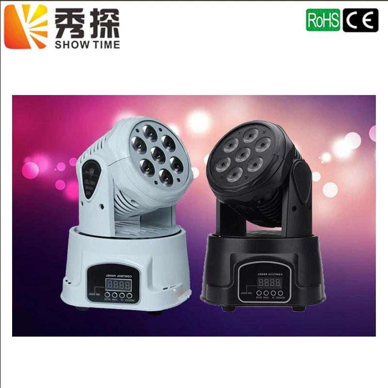 

ShowTime High Quality LED Mini Moving Head Wash Light 7X12W RGBW Moving Heads 14 Channels DJ Nightclub Party Concert Stage Light