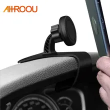 AHHROOU магнитный автомобильный держатель с зажимом для приборной панели, автомобильный держатель для телефона, магнитный держатель, вращающийся на 360 градусов Стенд, крепление дисплея, gps кронштейн
