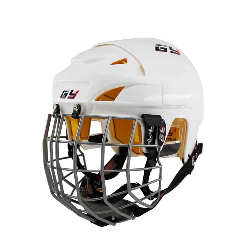 GY спортивный дизайн хоккейный шлем для взрослых CE одобренный комбо A3 сталь