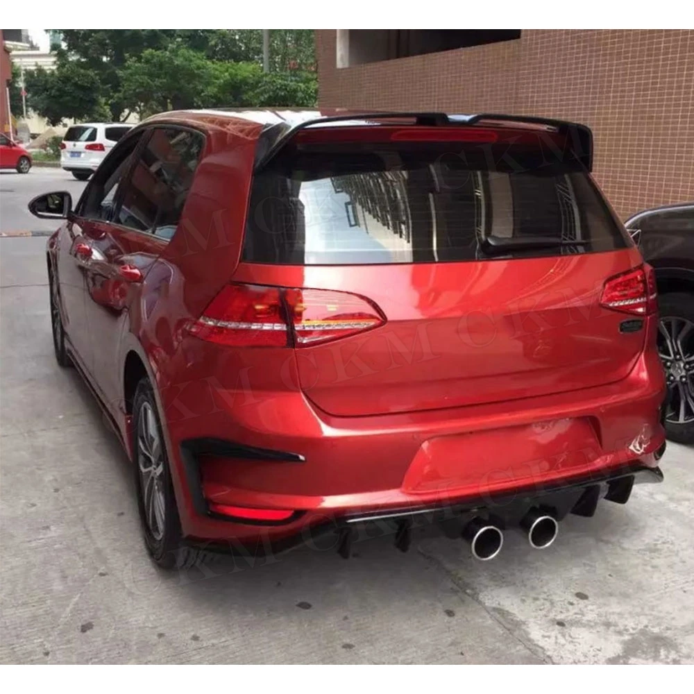 Для Golf MK7 спойлер на заднюю крышу из углеродного волокна для Volkswagen 7 VII GTI R 2014 2017 O
