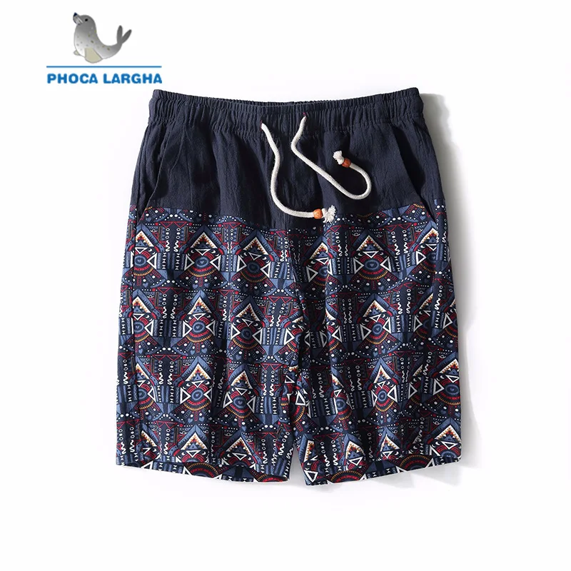 Летний Для мужчин Мешковатые Повседневное шорты бриджи мужские узор с эластичным поясом пляжные шорты Для мужчин плюс Размеры 6XL