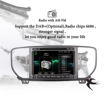 

8" 2din Car dvd Player For KIA Sportage 2015 2017 KX5 4G Ram 64G Rom navi car radio stereo headunit car multimedia CD Player PC