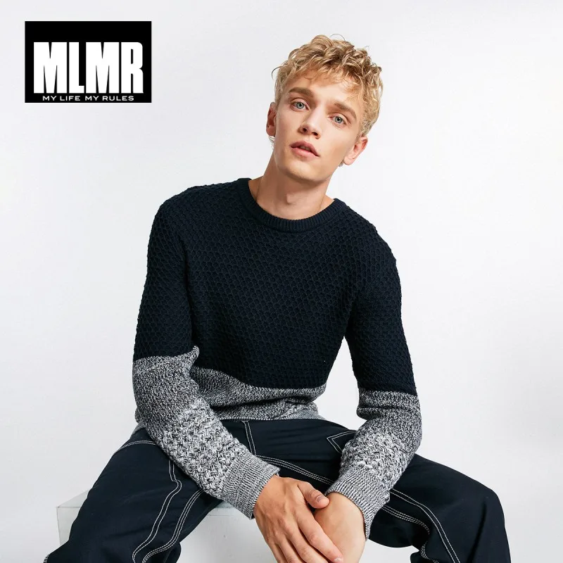 JackJones осенний мужской удобный хлопковый индивидуальный цветочный тканый свитер