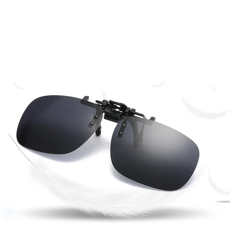 Polarized Clip On Sunglasses Driving Night Vision Lens Glasses Clips