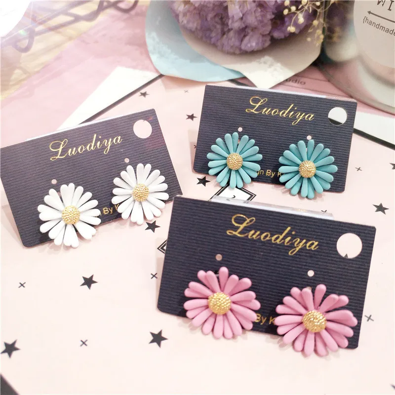 

Korea Handmade Acrylic Cartoon Daisy Women Stud Earrings Fashion Jewelry Accessories-JQD5