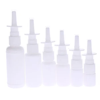 

1PC 10ml 30ml 50m White Empty Plastic Nasal Spray Bottles Pump Sprayer Mist Nose Spray Refillable Bottle For Medical Packaging