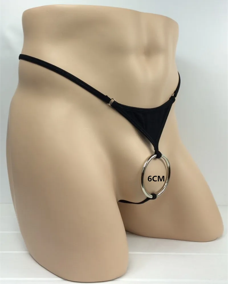 

HOT 6cm Cock Ring Sexy Mens G-Strings and Thongs Open Crotch Male Gay Underwear Tangas T Back Erotic Lingerie Panties